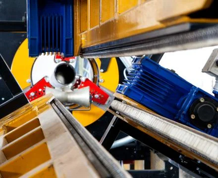 Fragment of the industrial machine Stock Photos