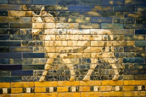 Fragment of the ishtar gate Foto stock