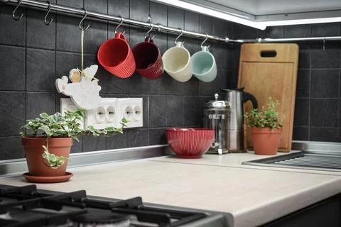 A fragment of the modern style kitchen Fotos de archivo