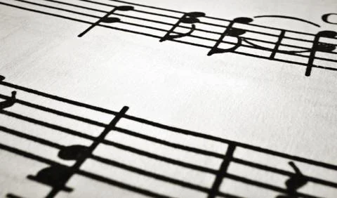 Fragment of musical notation Stock Photos