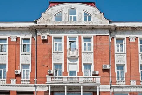 Fragment of the old facade Stock Photos