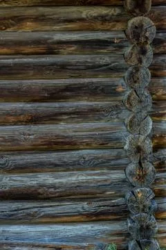 Fragment of the old log 스톡 사진