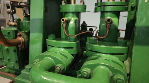 A Fragment Of An Old Steam Engine Stock Footage 286216241