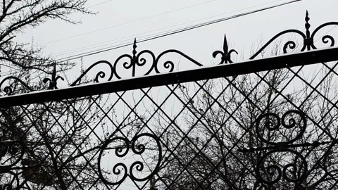 Fragment of an openwork fence Stock-Footage 144361348