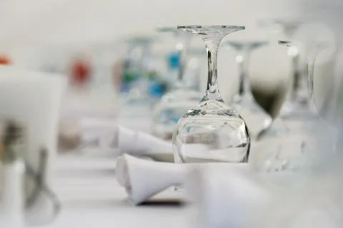 Fragment of an outdoor table setting Stock Photos