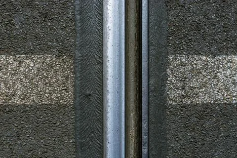 Fragment of a rail. Stock Photos