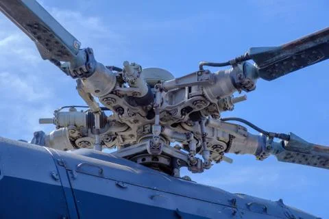 Fragment screw engine of helicopter. Foto stock