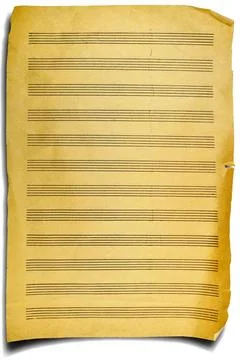 Fragment of sheet with music aged page fragment with music notes, emotiona... Stock Photos