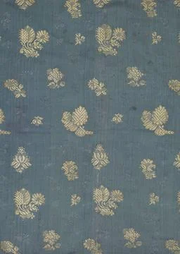 Fragment of silk fabric pattern made of small flower twigs unknown Copyrig... Stock Photos