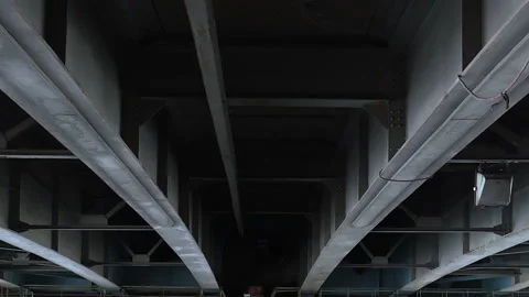 Fragment, Span of the drawbridge. Stock Footage 121378580