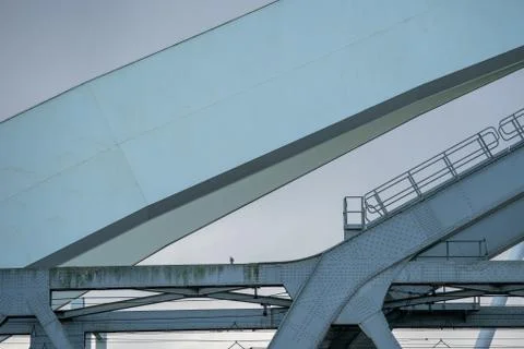 Fragment of a steel constructuin Stock Photos