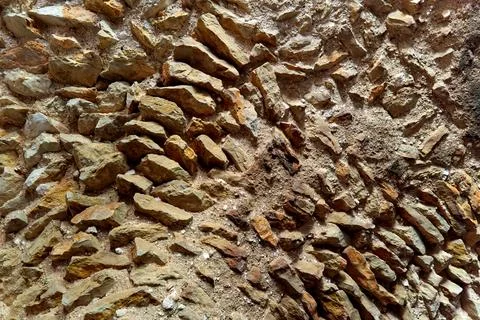 Fragment of stonework of an arched ceiling in an ancient building Stock Photos