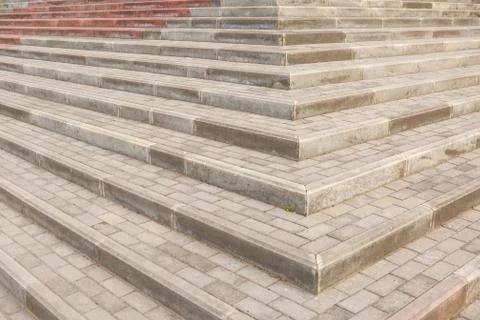 A fragment of a structure with a large staircase Stock Photos