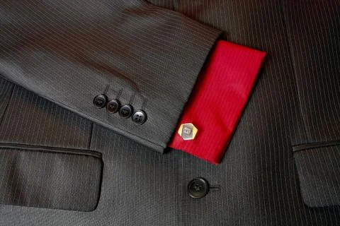 Fragment the suit of man Stock Photos