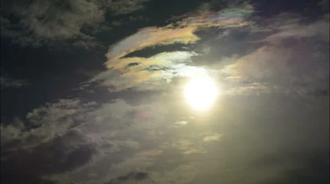 Fragment of sunset multicolored effect on clouds Stock Footage 39499854