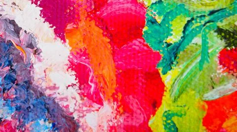 Fragment of a surface with random strokes of bright paint Stock Photos