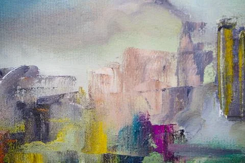 Fragment of a surface with random strokes of bright paint Stock Photos