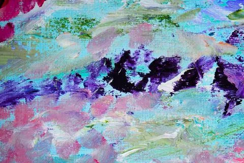 Fragment of a surface with random strokes of bright paint Stock Photos