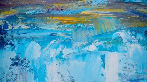Fragment of a surface with random strokes of bright paint Stock Photos