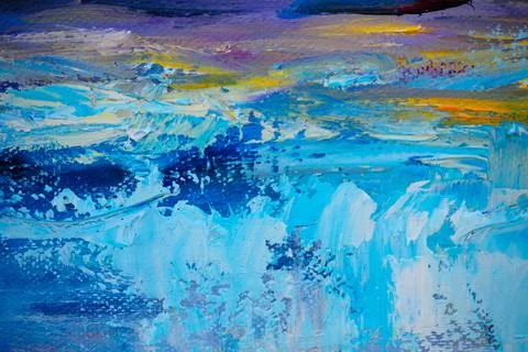 Fragment of a surface with random strokes of bright paint Stock Photos