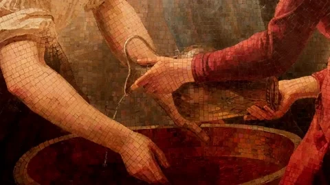 A fragment of a texture mosaic Stock Footage 154654371