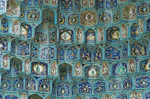 Fragment of a tiled wall Stock Photos