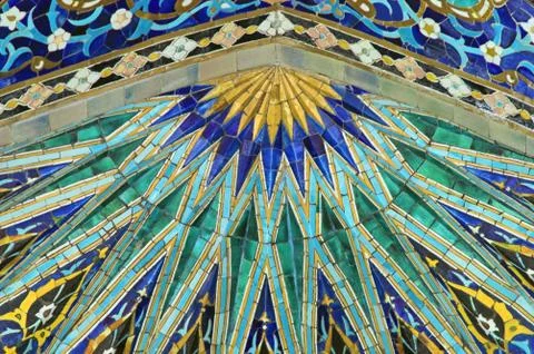Fragment of a tiled wall Stock Photos
