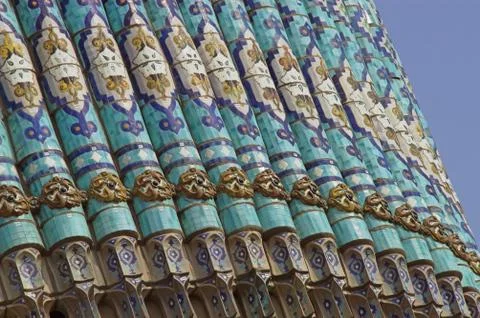 Fragment of a tiled wall Stock Photos