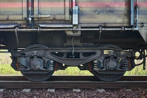 Fragment of a train wagon 库存照片