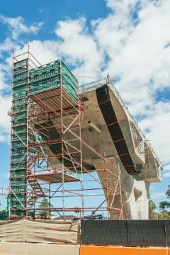 Fragment  view  of the road under construction Stock Photos