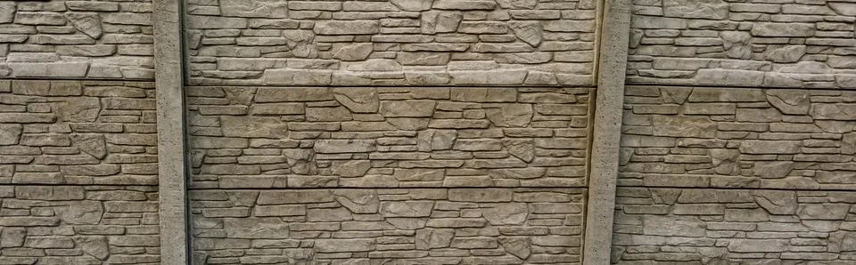 Fragment of a wall of gray stone Foto stock