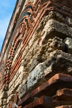 A fragment of the wall. Nesebar. Stock Photos