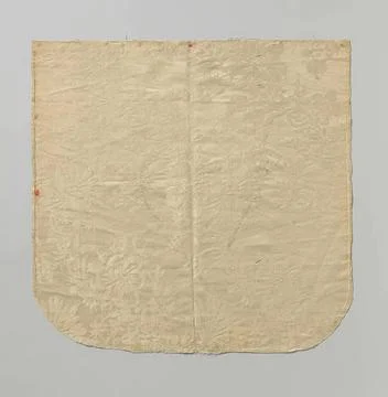 Fragment white silk damask with pattern of flower drinks and bulbs. Fragme... Foto stock