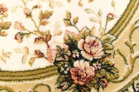 Fragment of wool carpet close-up Stock Photos