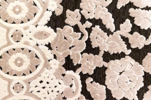 Fragment of wool carpet close-up Stock Photos