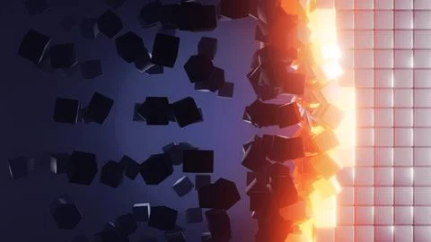 The Fragmentation of Boundaries A Dynamic Clash Between Light and Shadow 스톡 일러스트