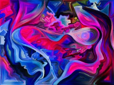 Fragmentation Composition Stock Illustration