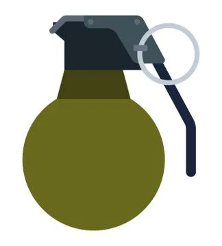 Fragmentation grenade, police weapon vector icon flat isolated. Stock Illustration