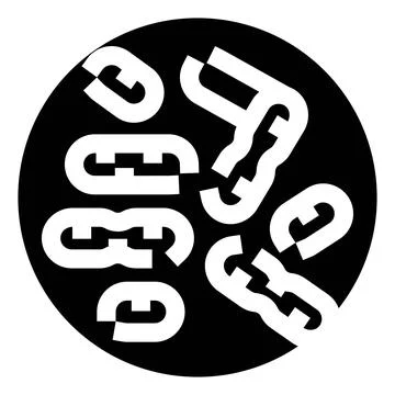 Fragmented abstract pattern forming circular design Stock Illustration