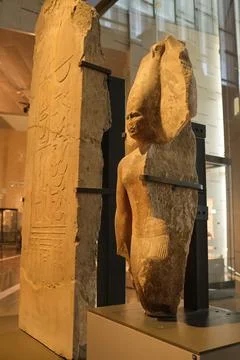 Fragmented ancient Egyptian statue Stock Photos