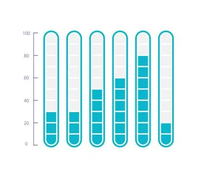 Fragmented capacity infographic chart design template Stock Illustration