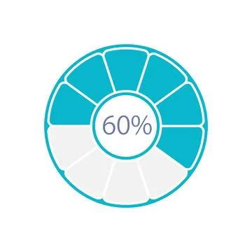 Fragmented donut infographic chart design template Stock Illustration