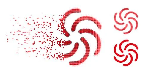 Fragmented Dot Halftone Galaxy Icon 스톡 일러스트
