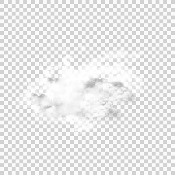 Fragmented dynamic digital cloud render as clean cutout Stock Illustration