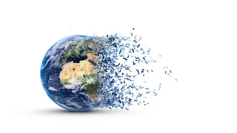 Fragmented earth Stock Illustration