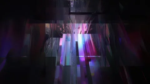 Fragmented Light Column Glitch Background Seamless Loop Vídeo Stock 328274637