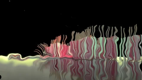 Fragments and Pieces Falling 3D Rendering Stock Footage 244552604