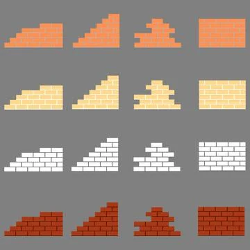 Fragments of brickwork Stock Illustration