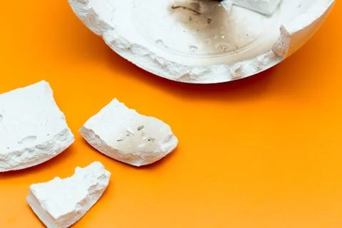 Fragments of plaster ware Stock Photos