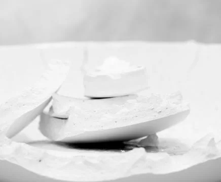 Fragments of plaster ware Stock Photos